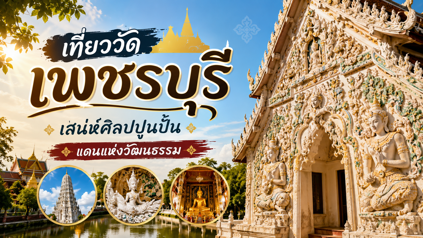 เที่ยววัดเพชรบุรี เสน่ห์ศิลปปูนปั้น แดนแห่งวัฒนธรรม